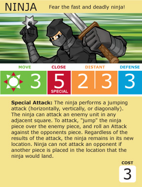 Ninja game card